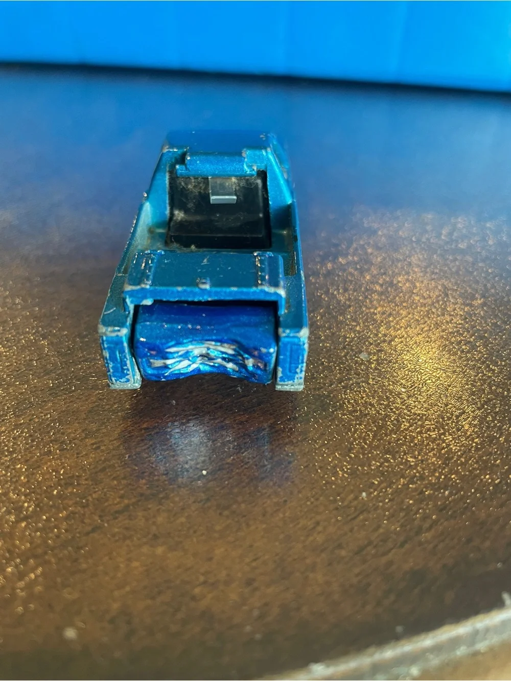 VTG HOT WHEELS HONG KONG X-15 CRACK-UPS PICK-UP TRUCK-MISSING BED COVER-BLUE